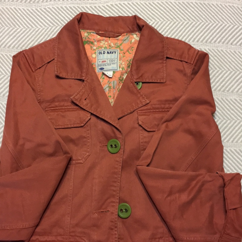 Rusty Orange colored Old Navy Layering Jacket
